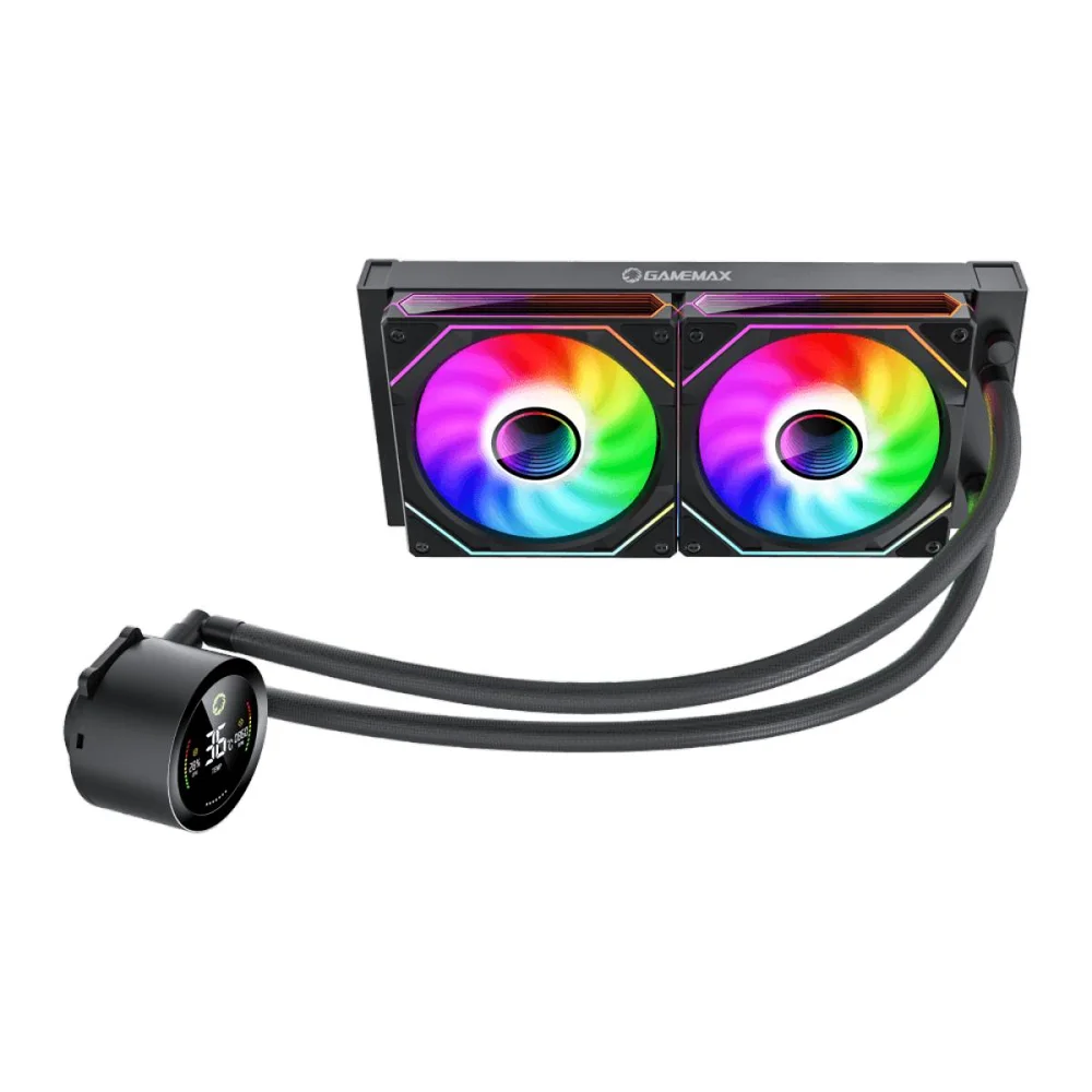 Imagem 3 de 5 do produto Water Cooler Gamemax Iceburg 240 Digital Bk, ARGB, 240mm, Intel-amd, Preto