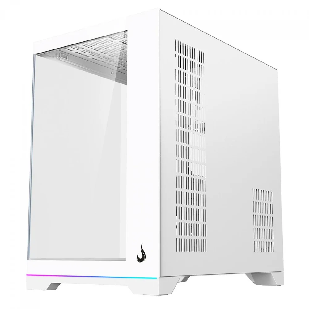 Imagem 4 de 5 do produto Gabinete Gamer Rise Mode Galaxy Glass Standard V2 LED ARGB, Mid Tower, Vidro Temperado, Atx, Sem Fonte, Sem Fan, Branco, Rm-ga-ggst2l-fw