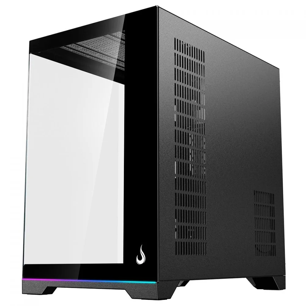 Imagem 4 de 5 do produto Gabinete Gamer Rise Mode Galaxy Glass Standard V2 LED ARGB, Mid Tower, Vidro Temperado, Atx, Sem Fonte, Sem Fan, Preto, Rm-ga-ggst2l-fb