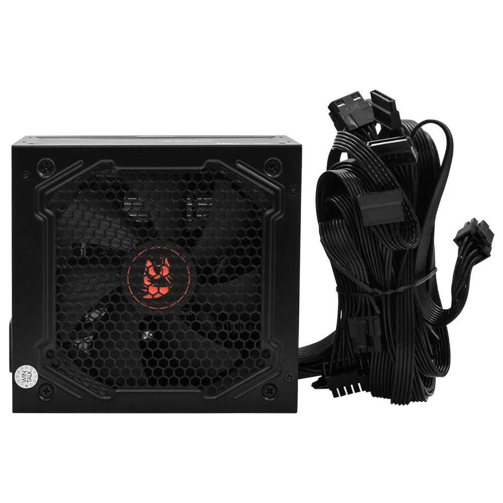 Imagem 2 de 3 do produto Fonte De Alimentação Redragon Gc-ps002 600w Atx Não Modular 80 Plus Bronze Pfc Ativo Bivolt Silenciosa Gamer PC