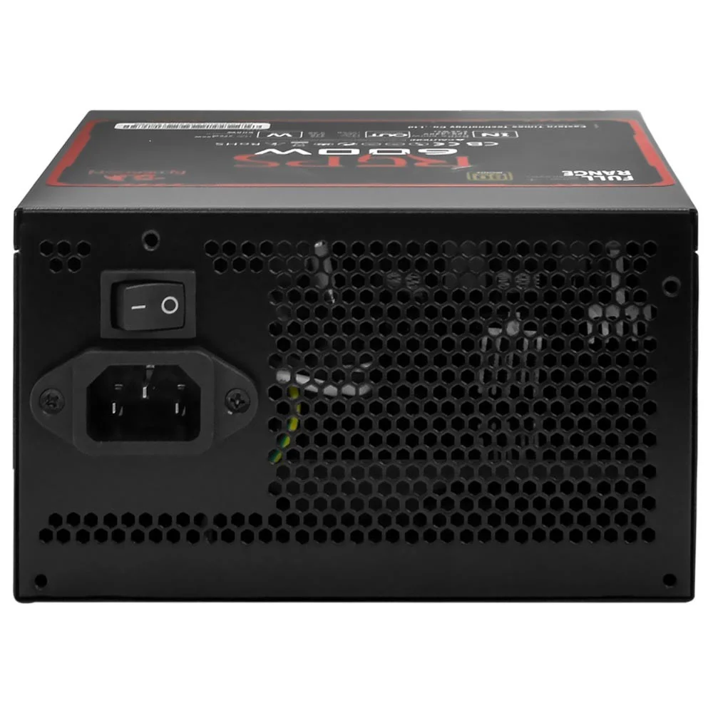 Imagem 3 de 3 do produto Fonte De Alimentação Redragon Gc-ps002 600w Atx Não Modular 80 Plus Bronze Pfc Ativo Bivolt Silenciosa Gamer PC