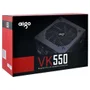 Fonte De Alimentação Aigo Vk550 550w Atx Não Modular Pfc Ativo Silenciosa Cooler 120mm Preto