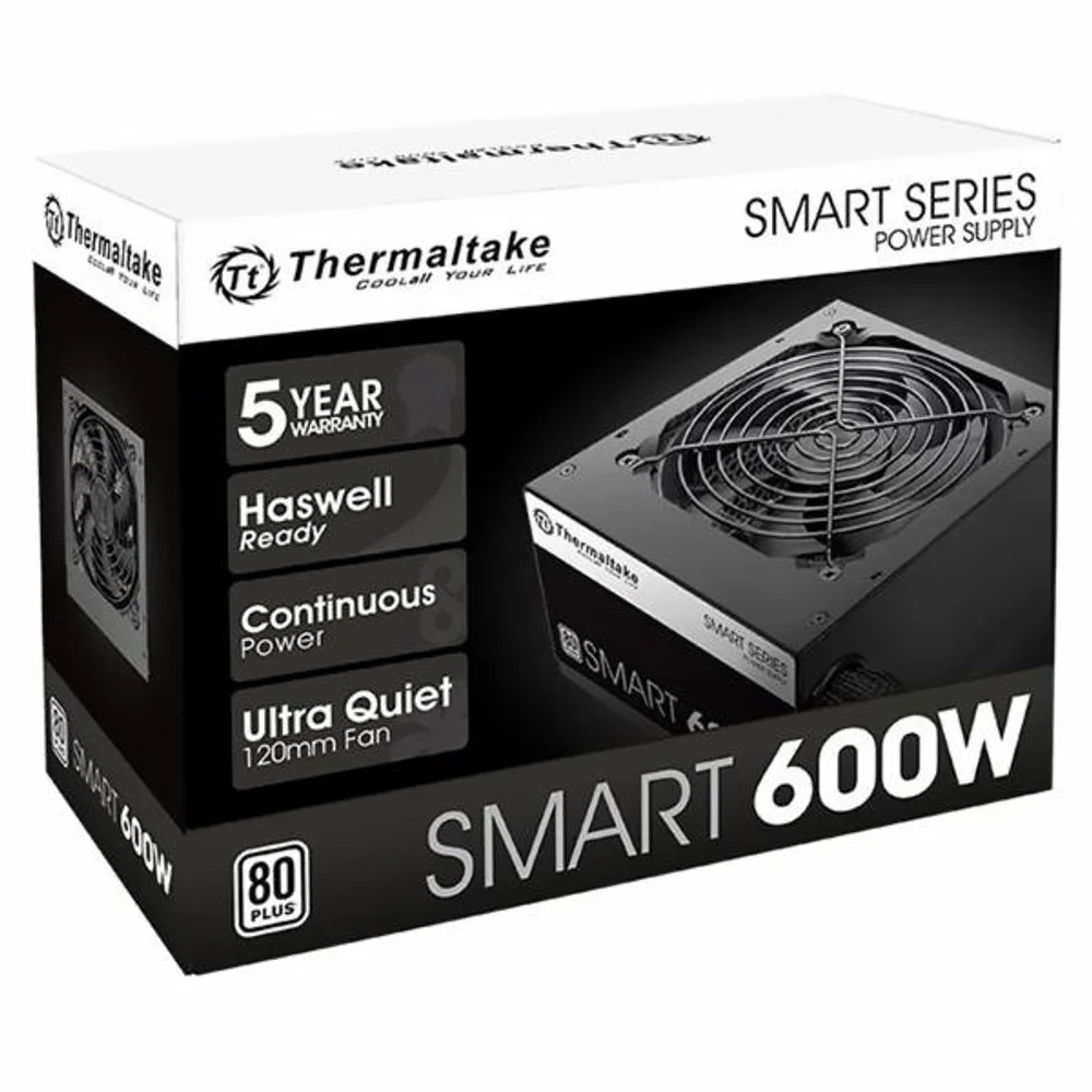 Fonte De Alimentação Thermaltake Smart Series Spd-0600p 600w Atx Não Modular 80 Plus White Bivolt Silenciosa Para PC Gamer Fonte De Alimentação Thermaltake Smart Series Spd-0600p 600w Atx Não Modular 80 Plus White Bivolt Silenciosa Para PC Gamer