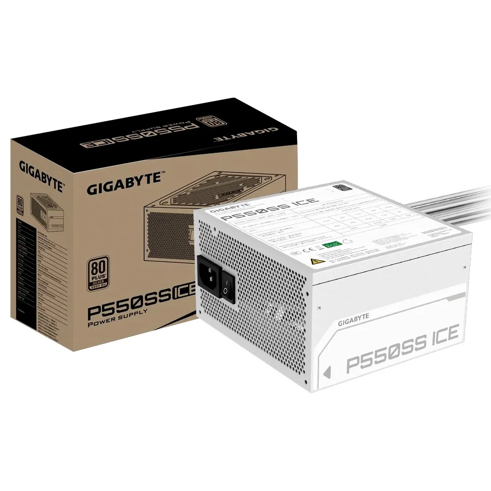 Fonte De Alimentação Gigabyte Gp-p550ss Ice 550w Atx Não Modular 80 Plus Silver Pfc Ativo Bivolt Preto