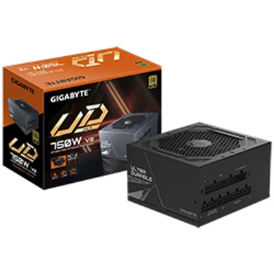 Fonte De Alimentação Gigabyte Gp-ud750gm Pg5 V2 750w 80 Plus Gold Atx 3.1 Modular Preto PCie 5.0