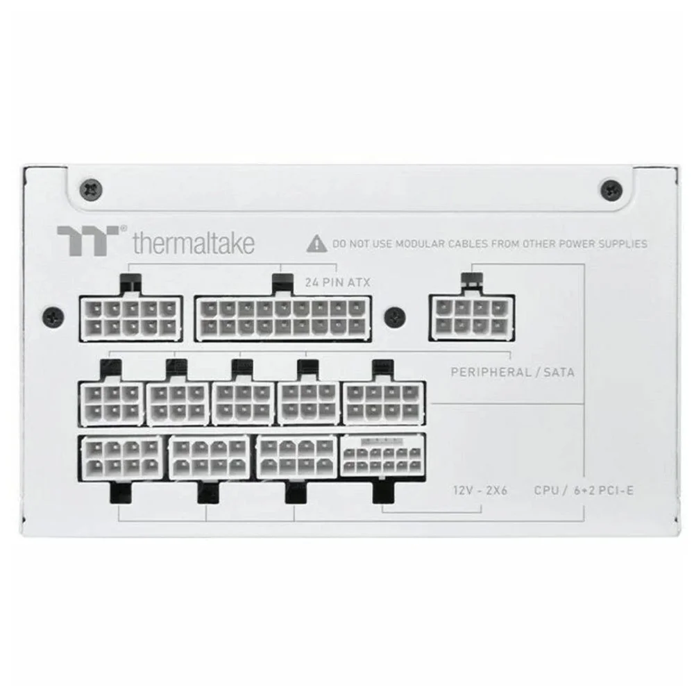 Fonte De Alimentação Thermaltake Toughpower Gt Snow 750w Ps-tpt-0750fnfagu-w Atx 3.1 Modular 80 Plus Gold Branco Silenciosa Fonte De Alimentação Thermaltake Toughpower Gt Snow 750w Ps-tpt-0750fnfagu-w Atx 3.1 Modular 80 Plus Gold Branco Silenciosa
