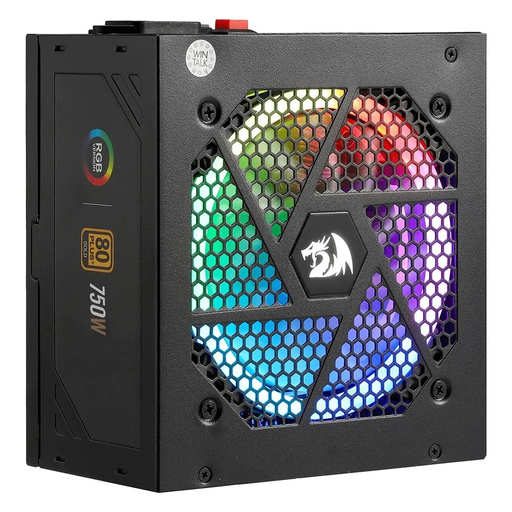 Fonte De Alimentação Redragon Gc-ps006-1 750w Atx Modular 80 Plus Gold Pfc Ativo RGB 120mm Silencioso PC Gamer Fonte De Alimentação Redragon Gc-ps006-1 750w Atx Modular 80 Plus Gold Pfc Ativo RGB 120mm Silencioso PC Gamer