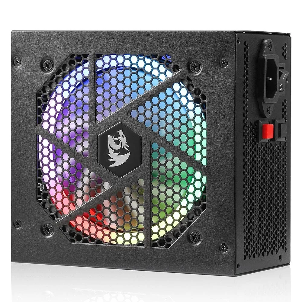 Fonte De Alimentação Redragon Gc-ps006-1 750w Atx Modular 80 Plus Gold Pfc Ativo RGB 120mm Silencioso PC Gamer Fonte De Alimentação Redragon Gc-ps006-1 750w Atx Modular 80 Plus Gold Pfc Ativo RGB 120mm Silencioso PC Gamer