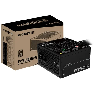 Fonte De Alimentação Gigabyte Gp-p550ss 550w Atx 3.1 80 Plus Silver Não Modular Pfc Ativo Silenciosa Bivolt PC Gamer
