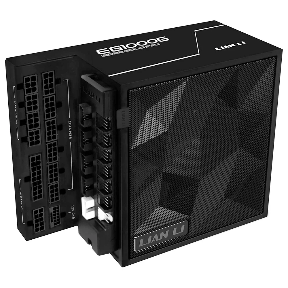 Fonte De Alimentação Lian Li Eg1000g 1000w Atx 80 Plus Gold Modular Full Pfc Ativo Cabo Preto Bivolt Silenciosa Fonte De Alimentação Lian Li Eg1000g 1000w Atx 80 Plus Gold Modular Full Pfc Ativo Cabo Preto Bivolt Silenciosa
