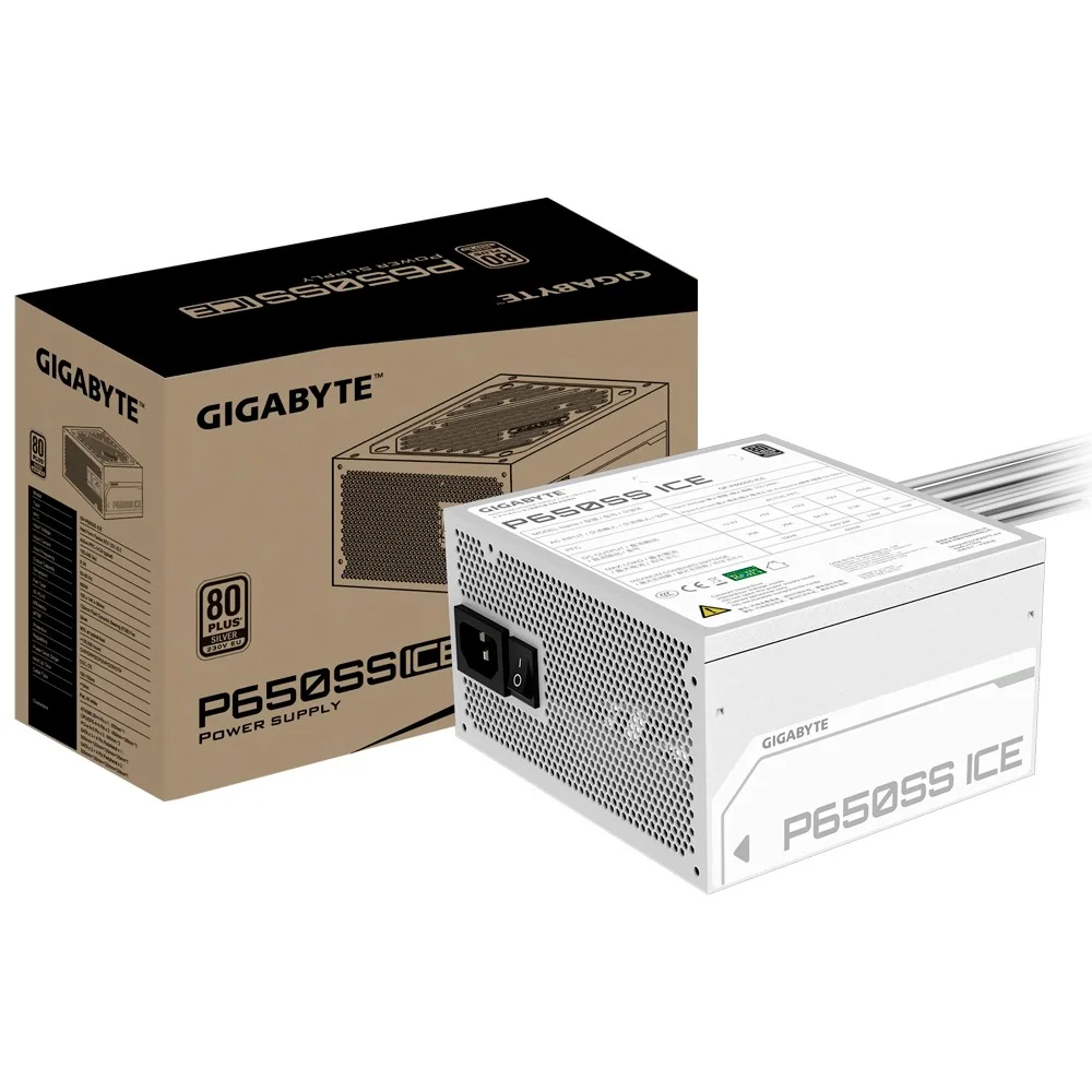 Fonte De Alimentação Gigabyte Gp-p650ss Ice Atx / Não Modular / 80 Plus Silver