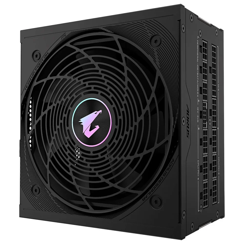 Imagem 2 de 3 do produto Fonte De Alimentação Gigabyte Aorus Elite Gp-ae1000pm Pg5 1000w Atx 3.1 Modular 80 Plus Platinum Bivolt PCie 5.0