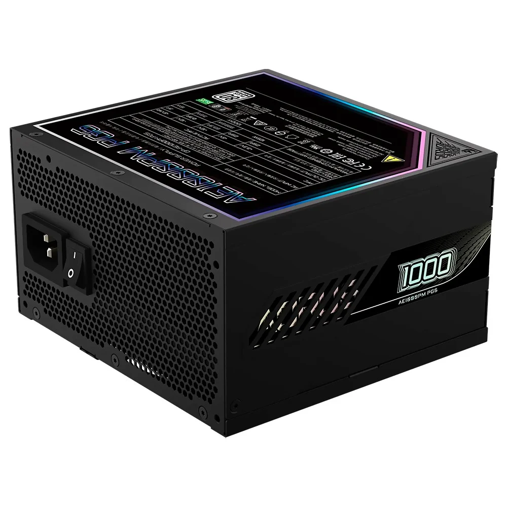 Imagem 3 de 3 do produto Fonte De Alimentação Gigabyte Aorus Elite Gp-ae1000pm Pg5 1000w Atx 3.1 Modular 80 Plus Platinum Bivolt PCie 5.0
