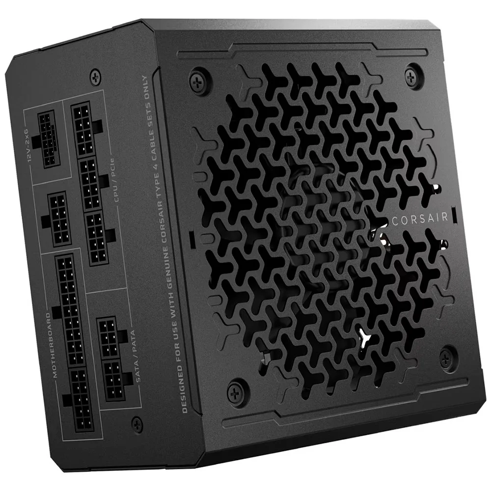 Fonte De Alimentação Corsair Rm1000e 1000w Atx Modular Cybenetics Platinum Cp-9020297-br Bivolt Silenciosa Preto