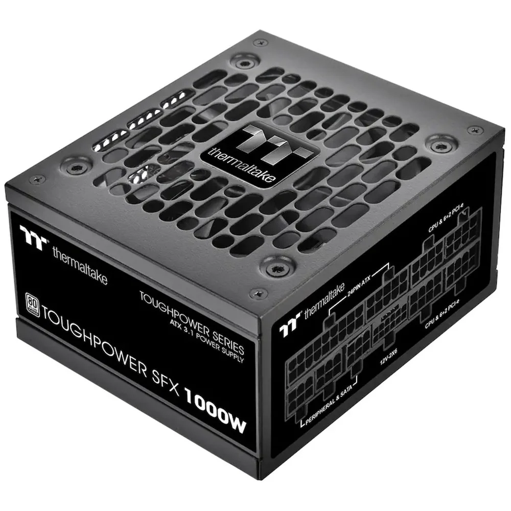 Fonte De Alimentação Thermaltake Toughpower 1000w Ps-stp-1000fnfapu-1 Sfx Modular 80 Plus Platinum Atx 3.1 PCie 5.0 Preto Gamer