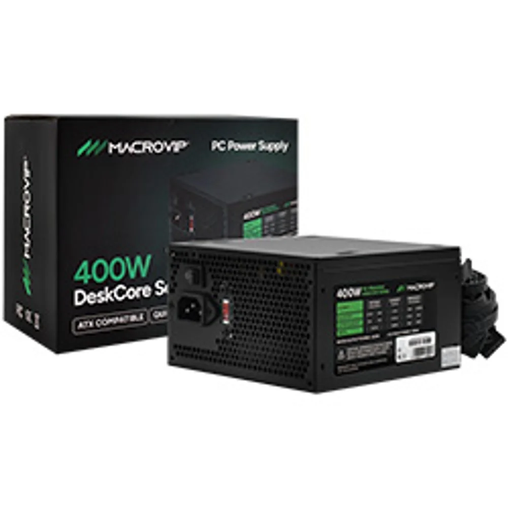 Fonte De Alimentação Macrovip Mv-ps400dc Deskcore 400w Atx Bivolt Silenciosa Ventilador 120mm Cabo De Força Preto Fonte De Alimentação Macrovip Mv-ps400dc Deskcore 400w Atx Bivolt Silenciosa Ventilador 120mm Cabo De Força Preto