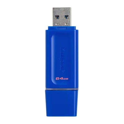 Pendrive Kingston Datatraveler Exodia 64gb Usb 3.2 Kc-u2g64-7gb Alta Velocidade Tampa Protetora Azul