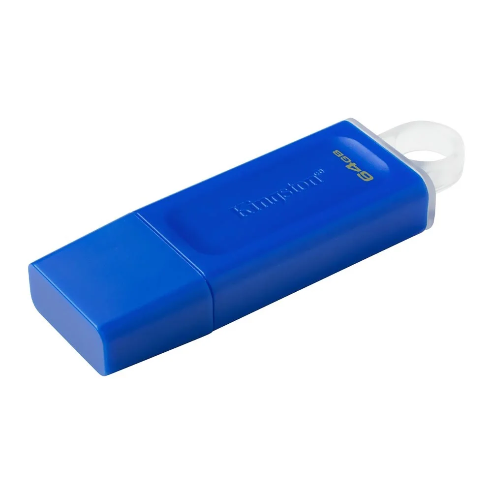 Imagem 2 de 3 do produto Pendrive Kingston Datatraveler Exodia 64gb Usb 3.2 Kc-u2g64-7gb Alta Velocidade Tampa Protetora Azul
