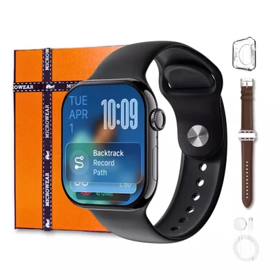 Smartwatch Microwear W11 Pro Mini 2gb 42mm AmoLED Série 11 Whatsapp A Prova D´água - Preto
