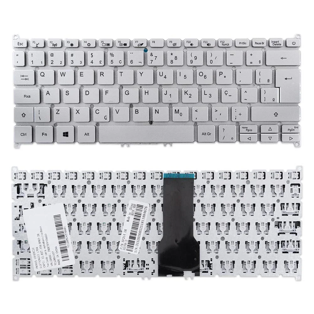 Teclado Para Notebook Acer Swift 3 Sf314-44-r5hj Sem Iluminação Teclado Para Notebook Acer Swift 3 Sf314-44-r5hj Sem Iluminação