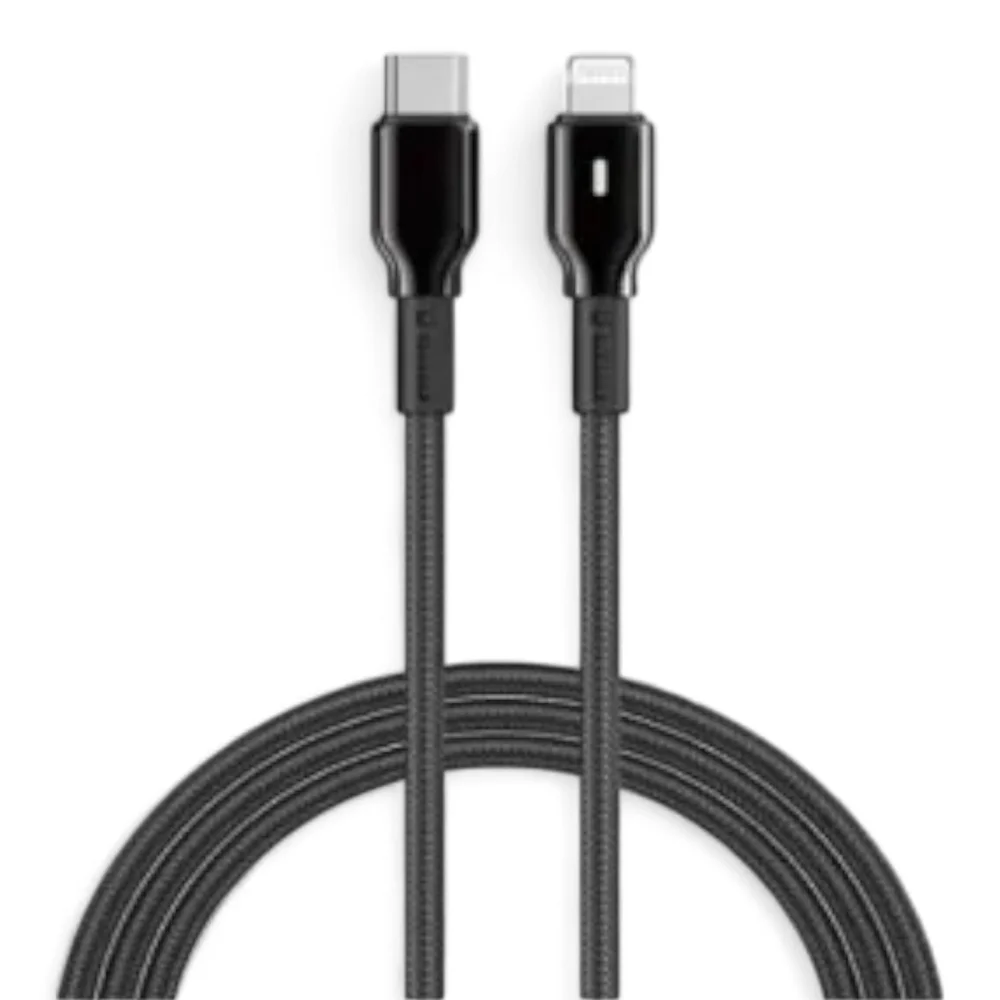 Imagem 1 de 1 do produto Cabo Drualink Tipo C Lightning 1m Preto Resistente Flexível