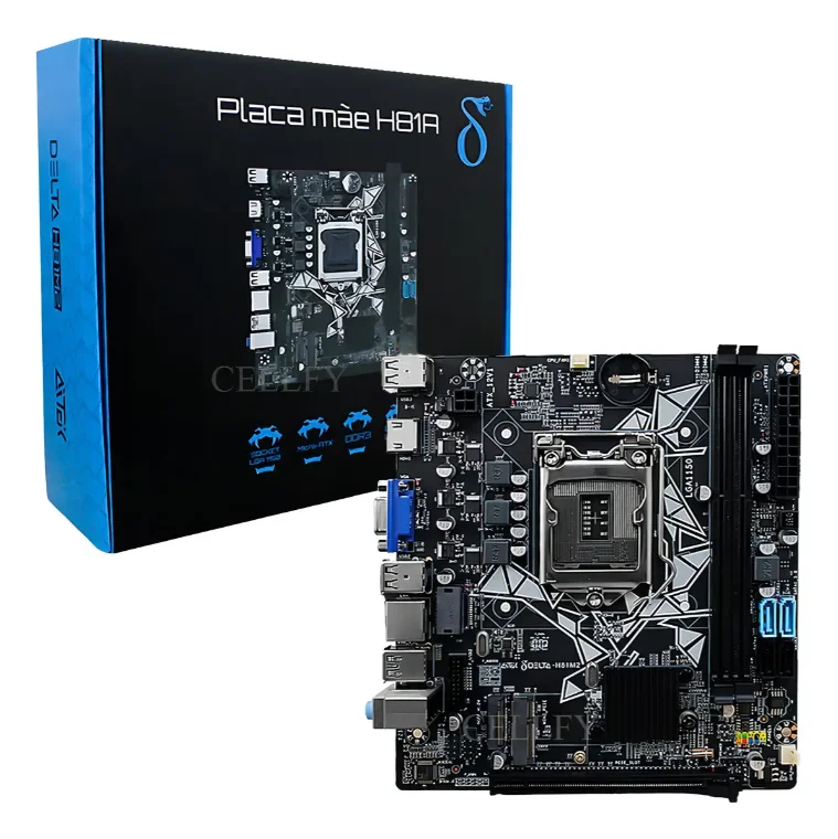 Placa-mãe H81 LGA 1150 Ddr3 Matx | Usb 3.0 | Sata Iii | Gigabit Lan | M.2 | Delta-h81m2k