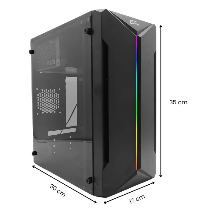 Imagem 2 de 4 do produto Gabinete Mini Sff Agp-m27145f Com Fonte 200w Usb 3.0 Para Placa-mãe Mini-itx