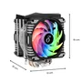 Cooler Para Processador Aitek Delta-c421r RGB 2 Fans 4 Heat Pipes