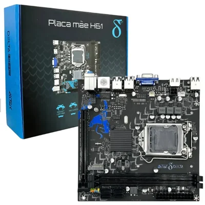 Placa Mãe H61 Mkii LGA  1155 Ddr3 M.2 Nvme Usb 3.0 HDMI Vga | Intel 2ª E 3ª Geração | Aitek