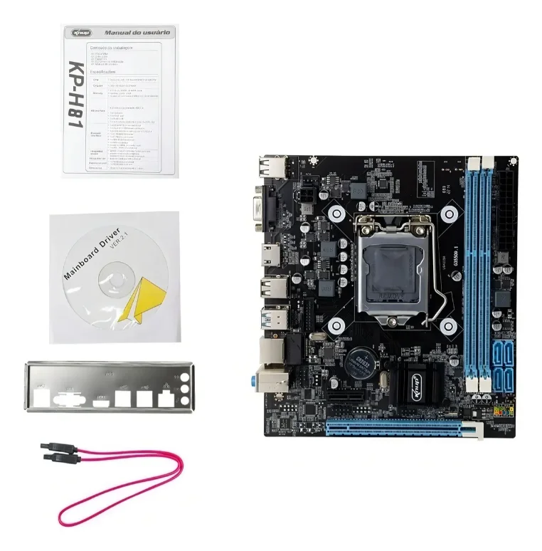 Placa Mãe H81 Mkii LGA 1150 Ddr3 M.2 Nvme Gigabit Lan | Intel 4ª Geração | Aitek Placa Mãe H81 Mkii LGA 1150 Ddr3 M.2 Nvme Gigabit Lan | Intel 4ª Geração | Aitek