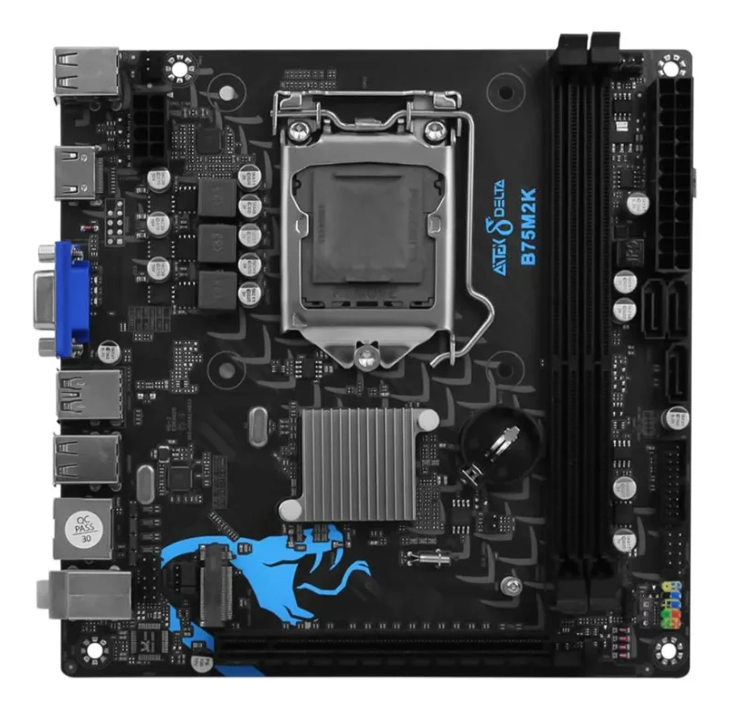 Placa Mãe B75 Mkii LGA 1155 Ddr3 M.2 Nvme Gigabit Lan | Intel 2ª E 3ª Geração | Aitek Placa Mãe B75 Mkii LGA 1155 Ddr3 M.2 Nvme Gigabit Lan | Intel 2ª E 3ª Geração | Aitek