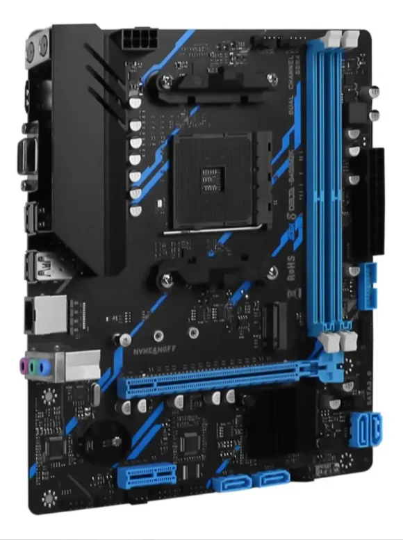 Imagem 2 de 3 do produto Placa Mãe B450m2k Amd Am4 Ddr4 M.2 Nvme | Ryzen 3000 4000g 5000 | Aitek