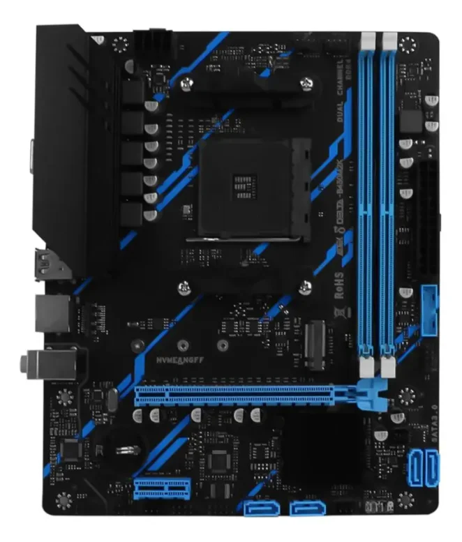 Imagem 3 de 3 do produto Placa Mãe B450m2k Amd Am4 Ddr4 M.2 Nvme | Ryzen 3000 4000g 5000 | Aitek