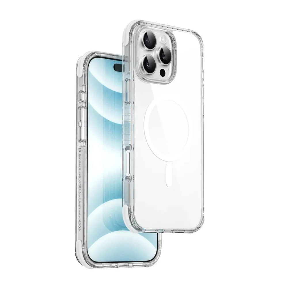 Capa Wiwu Para Celular Hybrid Ultra Ip16 Pro Magsafe Branco 8516