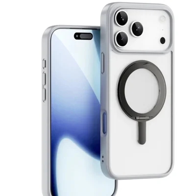 Capa Armor Ultra Suporte Iphone 17 Pro Max Cinza Wiwu
