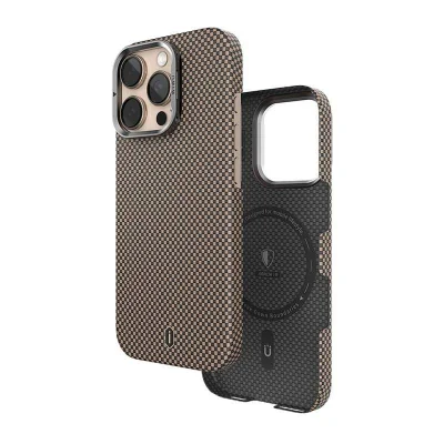 Capa Capinha Magnética 16 Pro Max Aramid Armor Dourado Wiwu