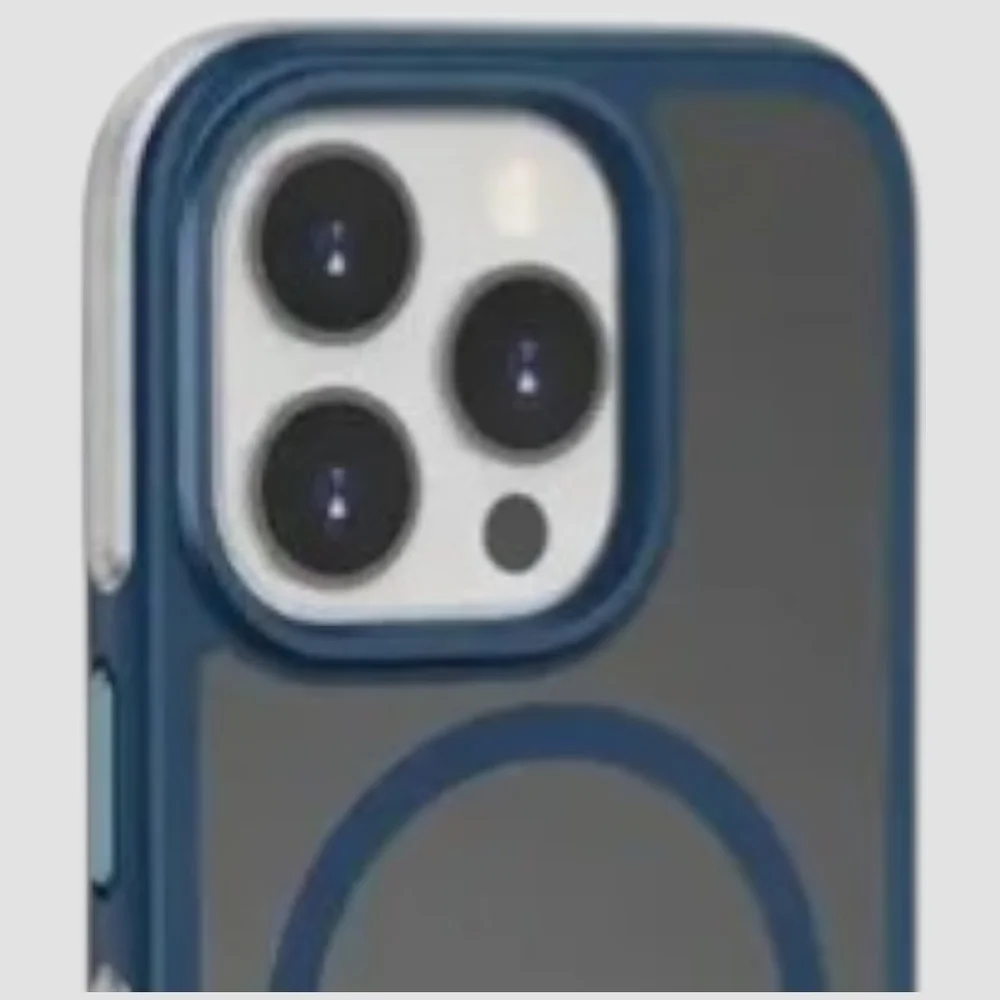 Imagem 3 de 3 do produto Capa Case Iphone 15 Magsafe Azul Resistente Premium