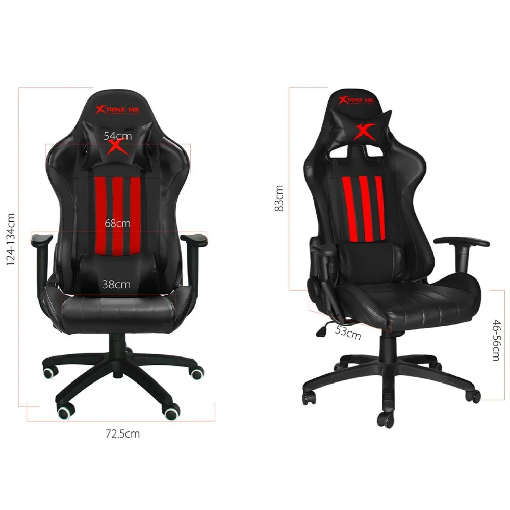 Cadeira Gamer Xtrike Me Gc-905, Ajustável, Reclinável, Preto E Vermelho Cadeira Gamer Xtrike Me Gc-905, Ajustável, Reclinável, Preto E Vermelho