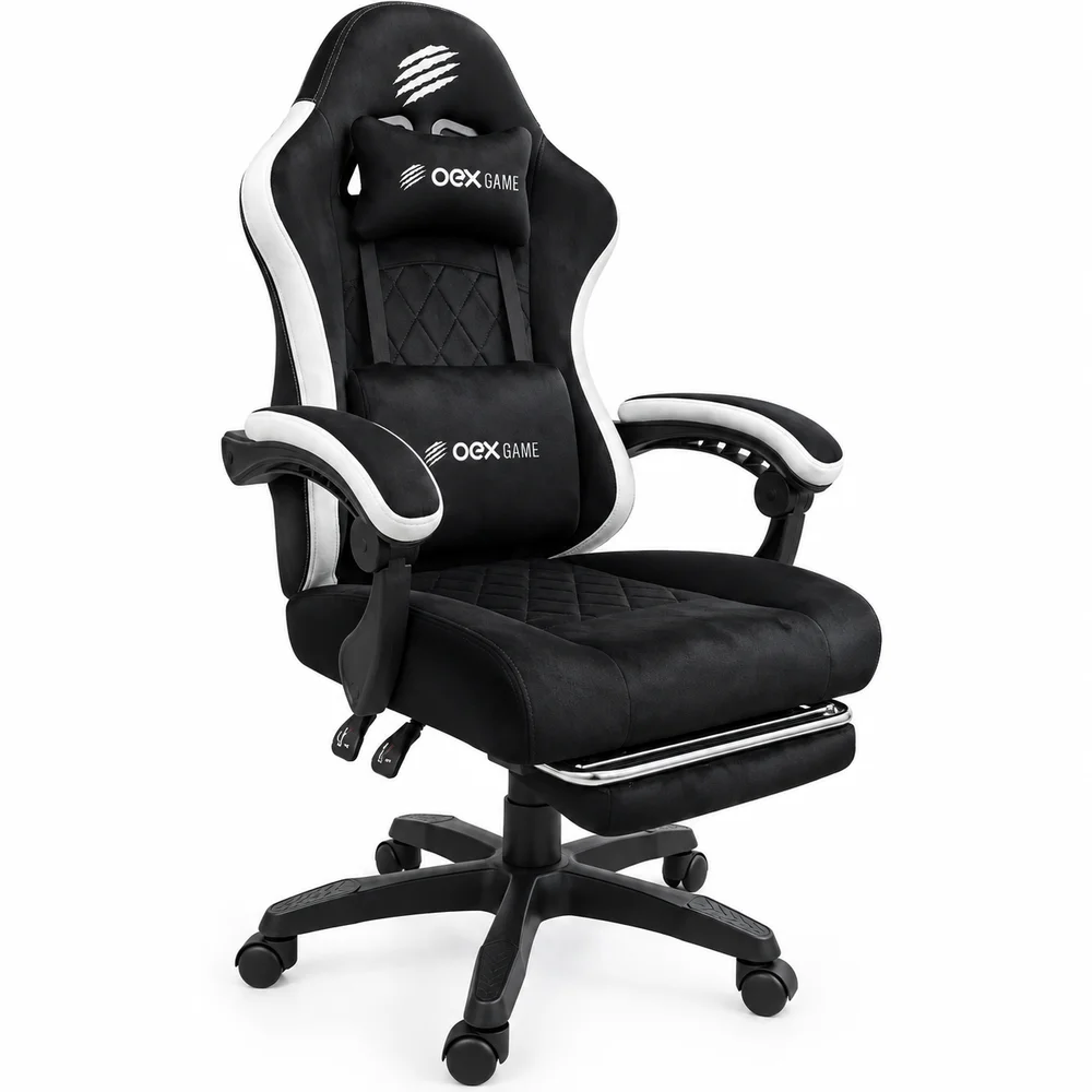 Imagem 4 de 5 do produto Cadeira Gamer Oex Game Reclinável Com Apoio Para Pés Preta