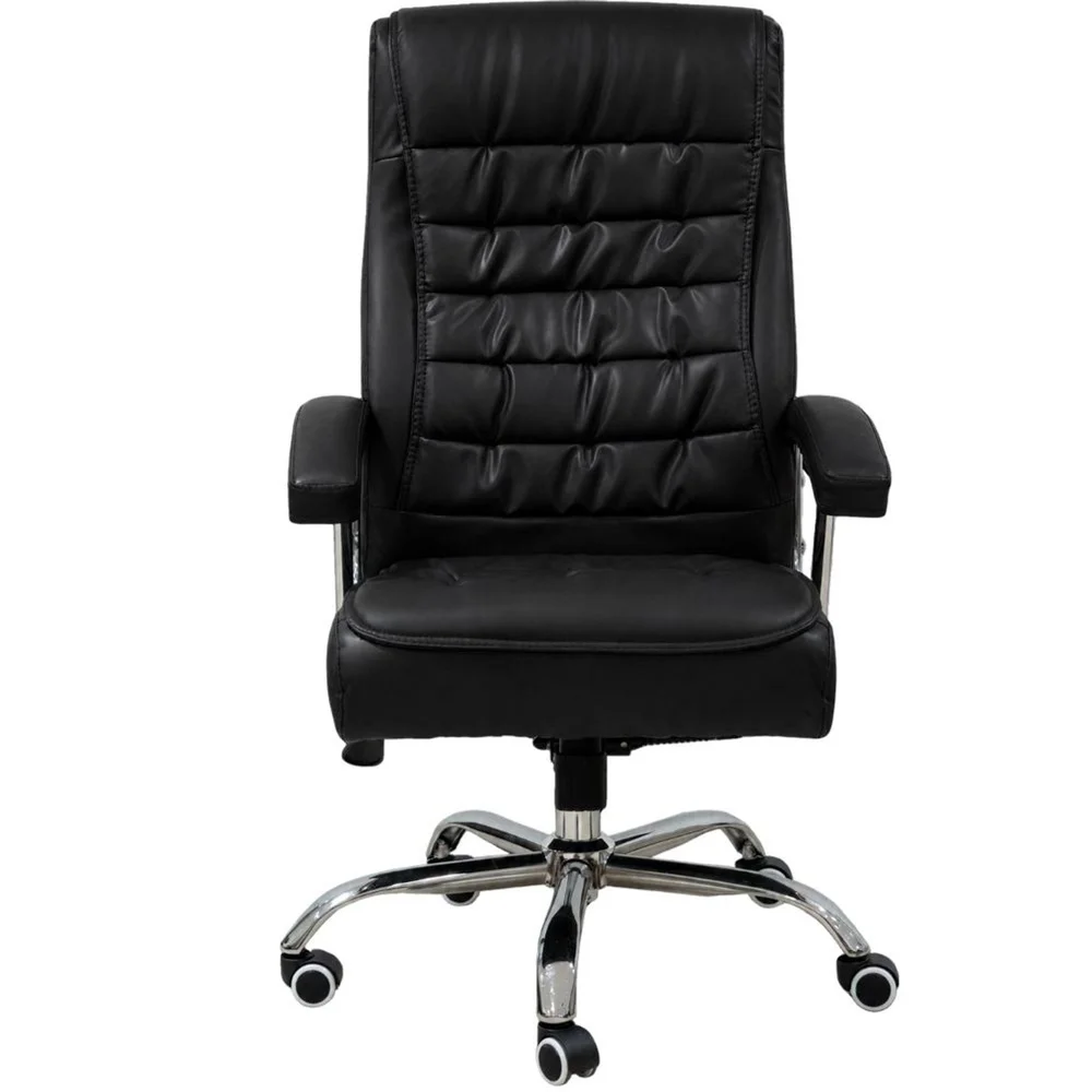Imagem 2 de 5 do produto Cadeira Escritório Presidente Spring Oslo Domann Design Revestimento Pu Preto Base Metal