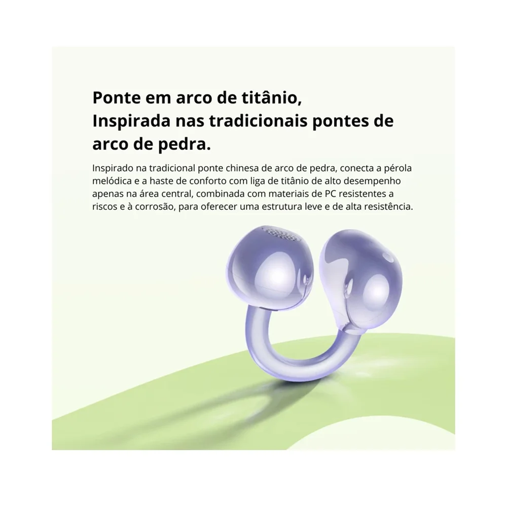 Imagem 4 de 5 do produto Fone De Ouvido Honor Choice Earbuds Clip, Cancelamento De Ruído, Bluetooth 5.3, 36 Horas, Ip54 Preto Cor:preto;tamanho:ú