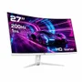 Monitor Gamer Hq 27" Branco Curvo 1ms, 200hz, Amd Freesync, Full Hd, HDMI, Dp, Frameless Hqw27c200