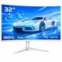 Monitor Gamer Hq 32" Ultra Branco Curvo 1ms, 180hz, Quad Hd (qhd) - 2560x1440, Amd Freesync, HDMI, Dp, Hqw32c180