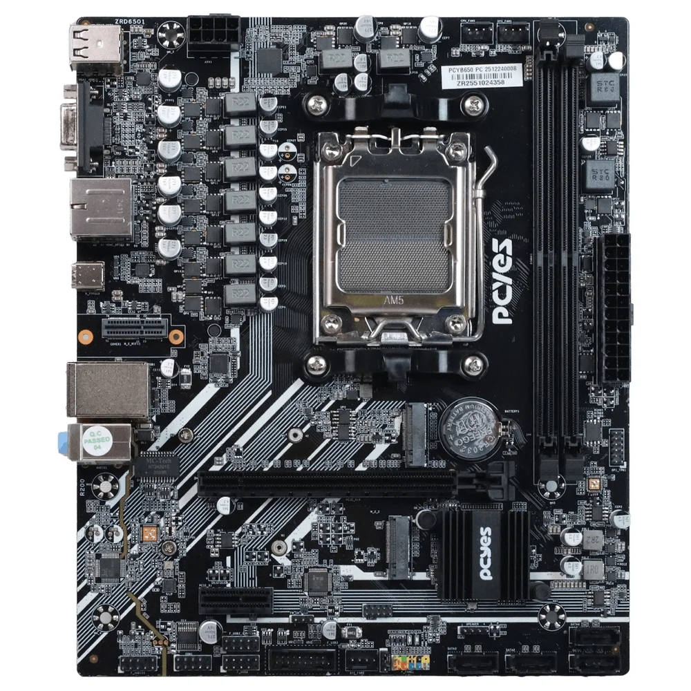 Placa Mãe PCyes B650 Am5 2xDDR5 (máx96gb) 2xusb3.0 2xusb2.0 HDMI/dp/vga 1xm.2NVME 1xtype-c - PCyb650-rz996 Placa Mãe PCyes B650 Am5 2xDDR5 (máx96gb) 2xusb3.0 2xusb2.0 HDMI/dp/vga 1xm.2NVME 1xtype-c - PCyb650-rz996