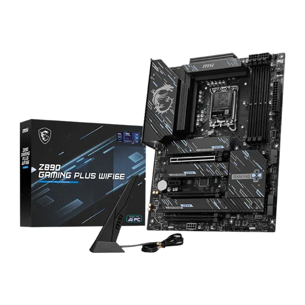 Placa Mãe Msi Z890 Gaming Plus Wifi6e, Intel LGA 1851, Atx, Wf/blt, Ddr5, Black - Z890 Gaming Plus Wifi6e