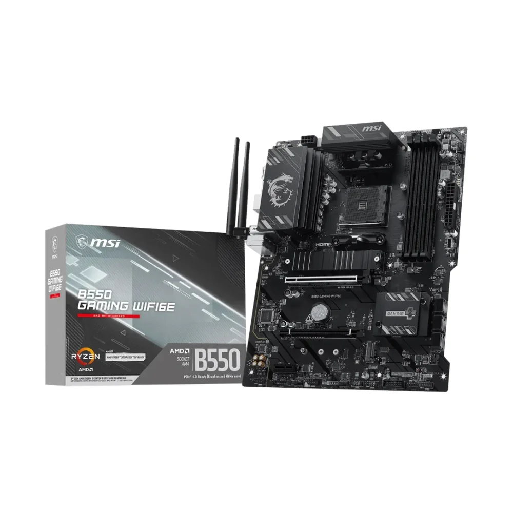 Placa Mãe Msi B550 Gaming Wifi6e, Amd Am4, Atx, Wf/blt, Ddr4, Black - B550 Gaming Wifi6e