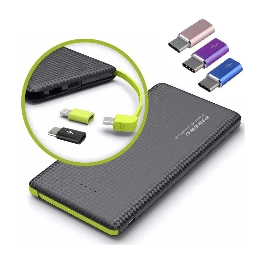 Imagem 5 de 5 do produto Carregador Portátil 10000 Mah Power Bank Slim Compatível Samsung E Iphone