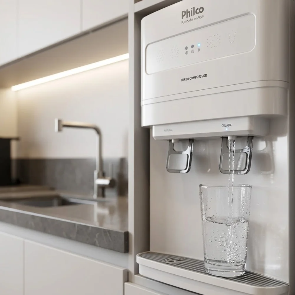 Imagem 2 de 5 do produto Purificador De Agua Ppu50a 220v Philco Gelada E Natural Turbo Compressor
