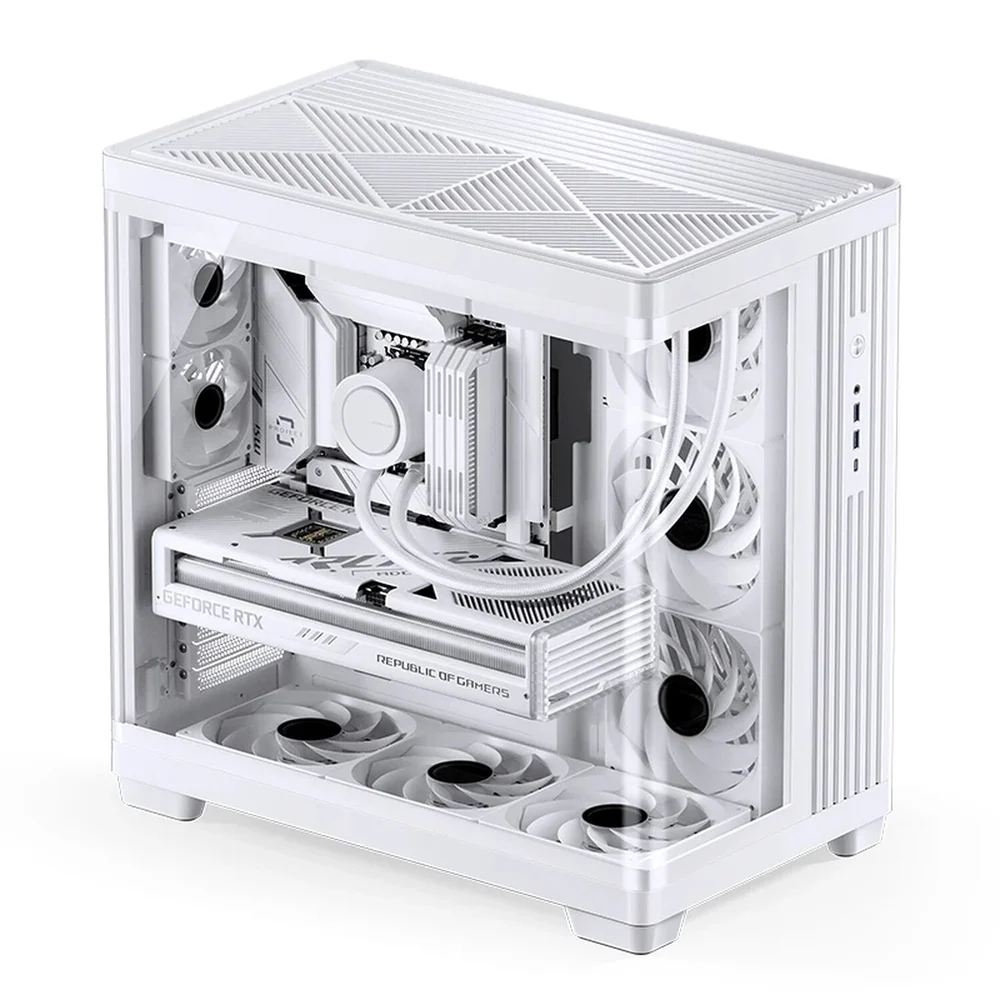 Gabinete Premium Jonsbo Tk-4 Atx Panorâmico Vidro Temperado Usb-c Branco Gabinete Premium Jonsbo Tk-4 Atx Panorâmico Vidro Temperado Usb-c Branco