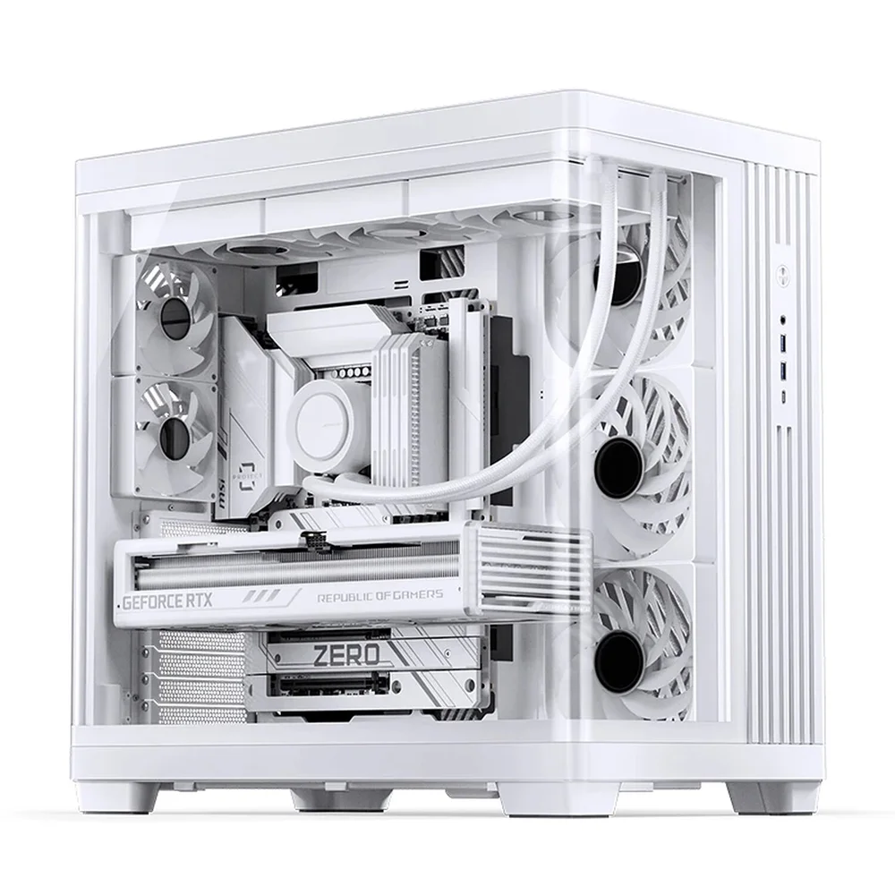 Gabinete Premium Jonsbo Tk-4 Atx Panorâmico Vidro Temperado Usb-c Branco Gabinete Premium Jonsbo Tk-4 Atx Panorâmico Vidro Temperado Usb-c Branco